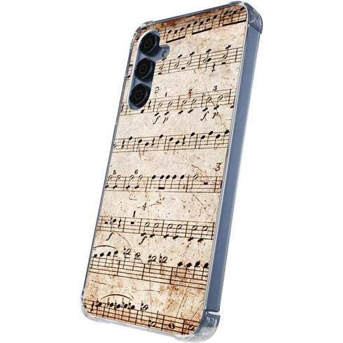 Antique Notes Galaxy S24 Clear Case