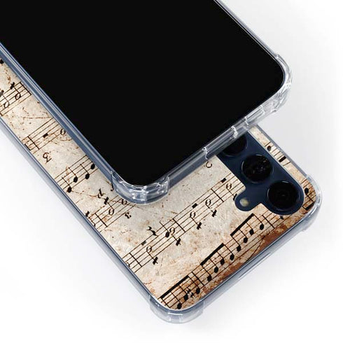 Antique Notes Galaxy S24 Clear Case