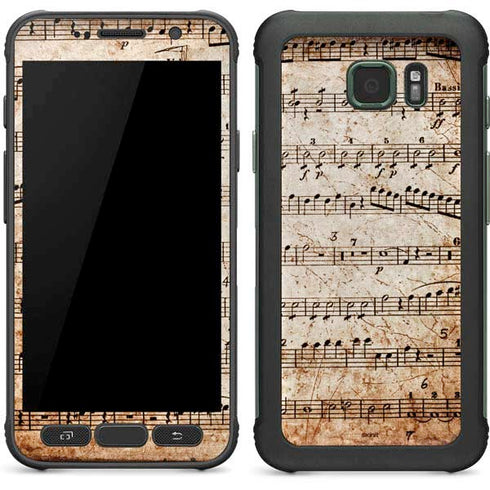 Antique Notes Galaxy S7 Active Skin