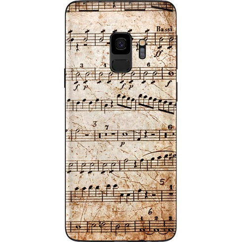 Antique Notes Galaxy S9 Skin