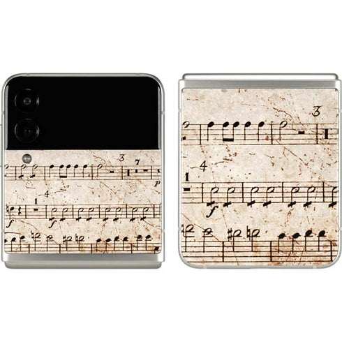 Antique Notes Galaxy Z Flip3 5G Skin