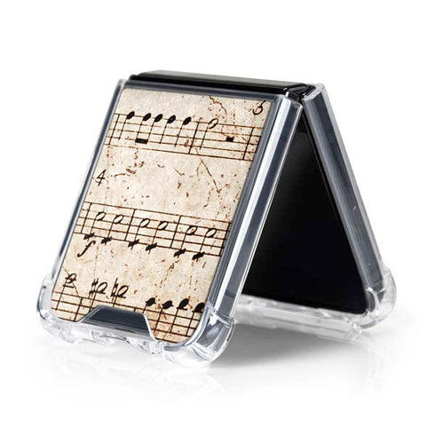Antique Notes Galaxy Z Flip5 5G Clear Case