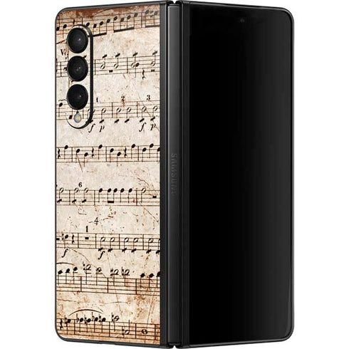 Antique Notes Galaxy Z Fold3 5G Skin