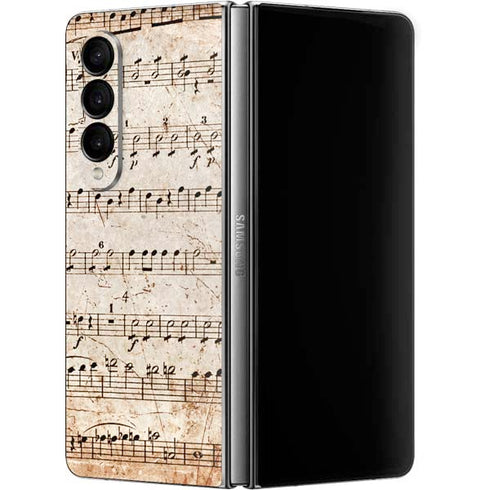Antique Notes Galaxy Z Fold4 5G Skin