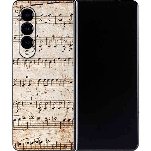 Antique Notes Galaxy Z Fold4 5G Skin