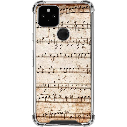 Antique Notes Google Pixel 5a 5G Clear Case