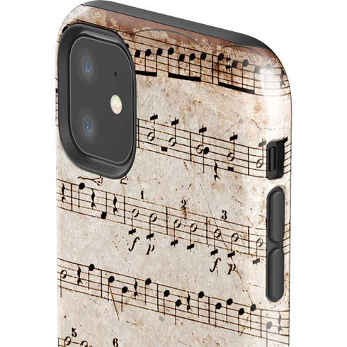 Antique Notes iPhone 11 Impact Case