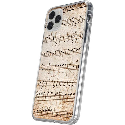 Antique Notes iPhone 11 Pro Clear Case