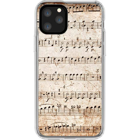 Antique Notes iPhone 11 Pro Clear Case