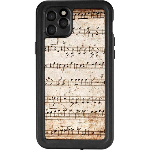 Antique Notes iPhone 11 Pro Max Waterproof Case