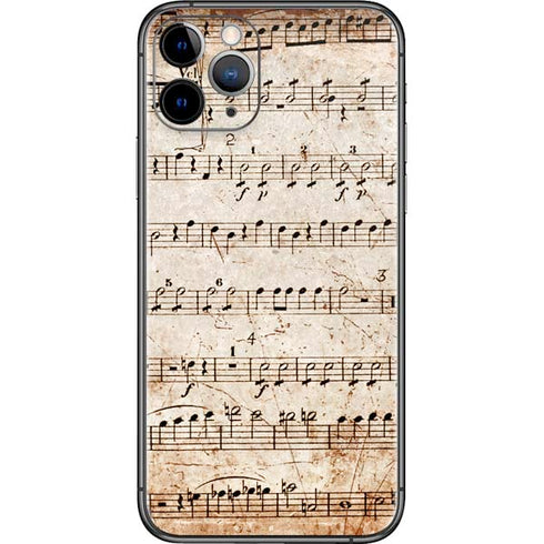 Antique Notes iPhone 11 Pro Skin