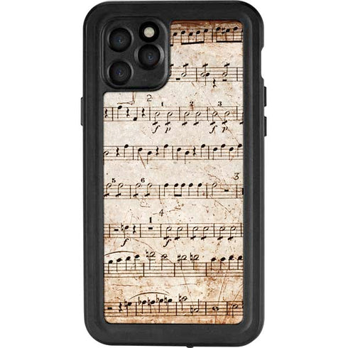 Antique Notes iPhone 11 Pro Waterproof Case