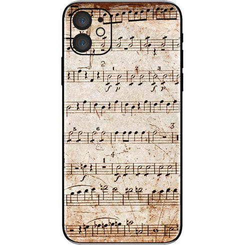 Antique Notes iPhone 11 Skin
