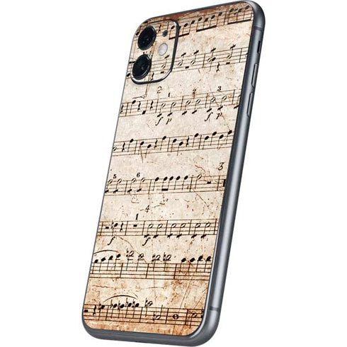 Antique Notes iPhone 11 Skin