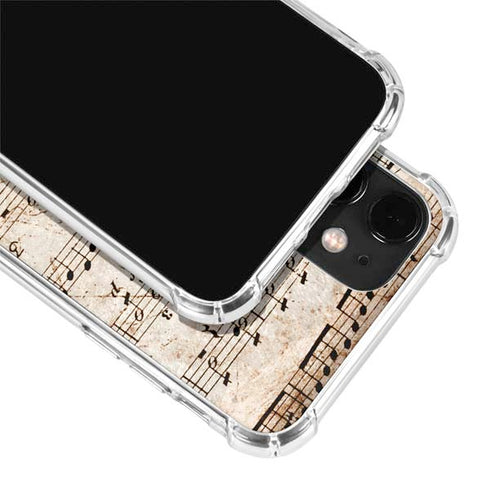 Antique Notes iPhone 12 Clear Case