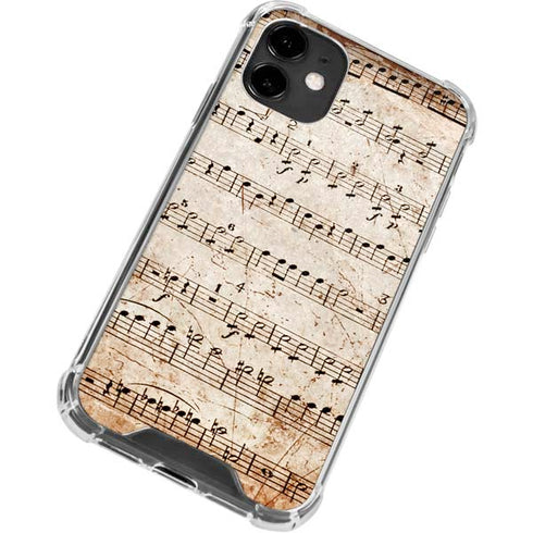 Antique Notes iPhone 12 Clear Case