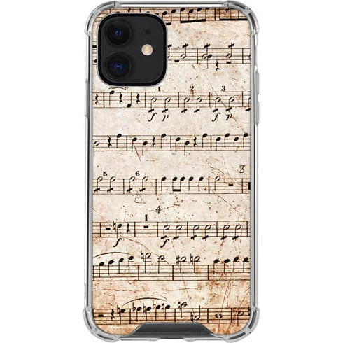 Antique Notes iPhone 12 Mini Clear Case