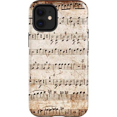 Antique Notes iPhone 12 Mini Impact Case