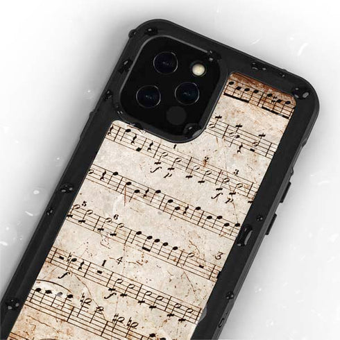 Antique Notes iPhone 12 Pro Waterproof Case