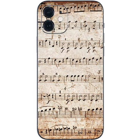 Antique Notes iPhone 12 Skin