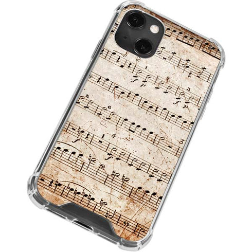 Antique Notes iPhone 13 Mini Clear Case