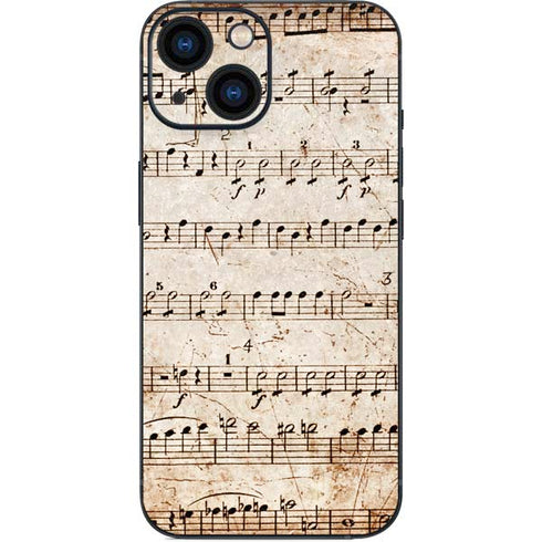 Antique Notes iPhone 13 Mini Skin