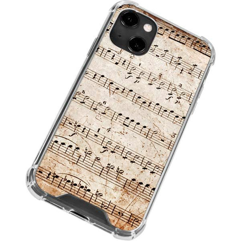 Antique Notes iPhone 14 Clear Case