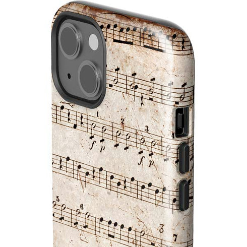 Antique Notes iPhone 14 Plus Impact Case
