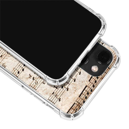 Antique Notes iPhone 14 Plus Clear Case
