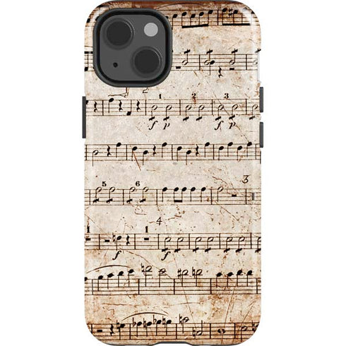 Antique Notes iPhone 14 Impact Case