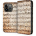 Antique Notes iPhone 14 Pro Folio Case