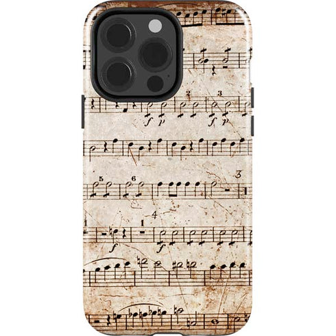 Antique Notes iPhone 14 Pro Impact Case