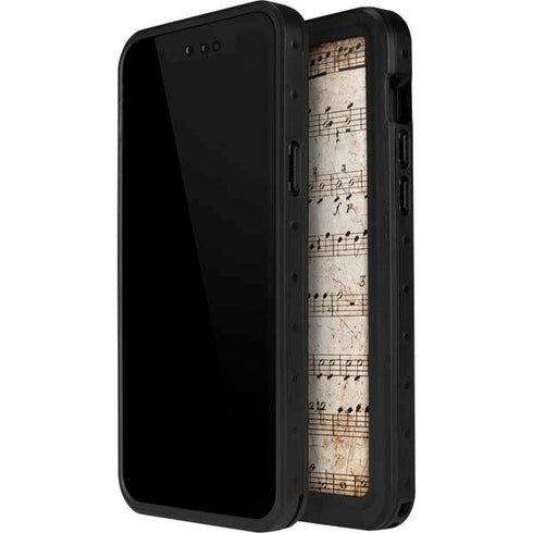 Antique Notes iPhone 14 Pro Max Waterproof Case