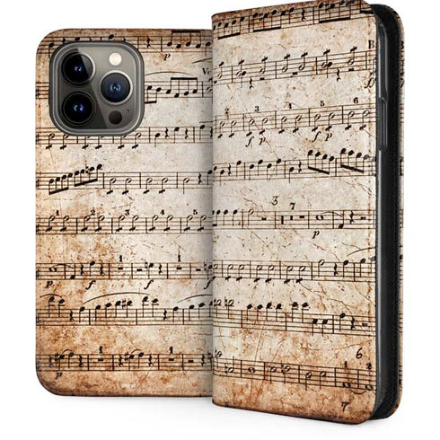 Antique Notes iPhone 15 Pro Max Folio Case
