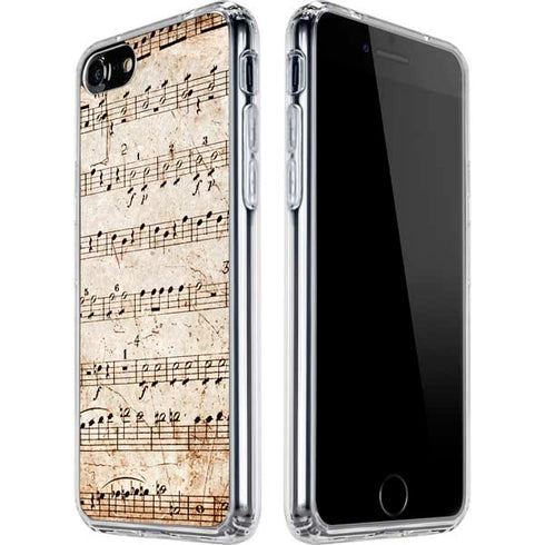 Antique Notes iPhone SE (2nd & 3rd Gen) Clear Case