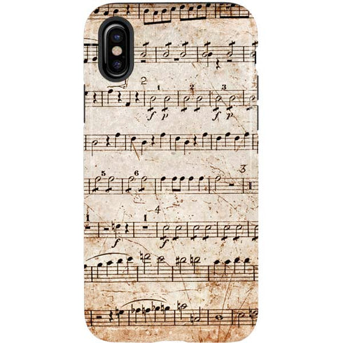 Antique Notes iPhone X Pro Case