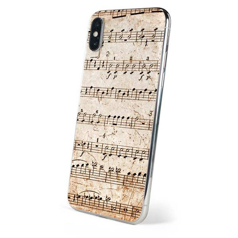 Antique Notes iPhone X Skin