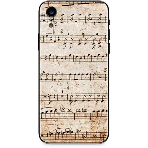 Antique Notes iPhone XR Skin
