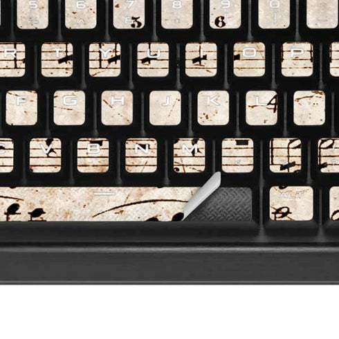 Antique Notes K95 RGB PLATINUM Mechanical Gaming Keyboard Skin