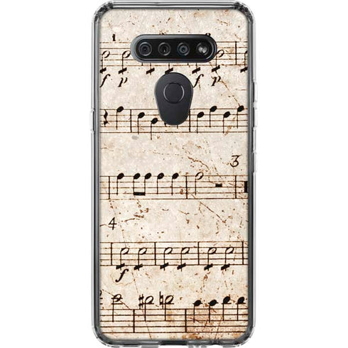 Antique Notes LG K51/Q51 Clear Case