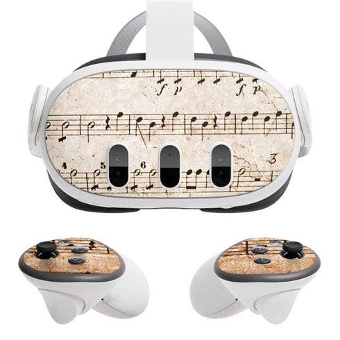 Antique Notes Meta Quest 3 Skin