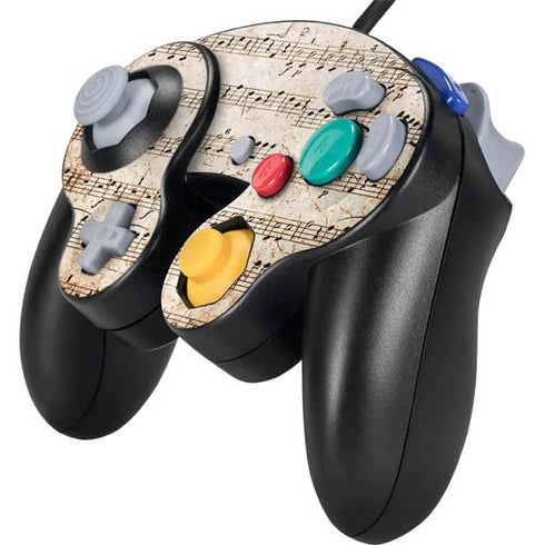 Antique Notes Nintendo GameCube Controller Skin