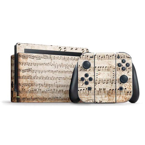 Antique Notes Nintendo Switch Bundle Skin
