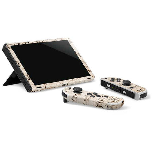 Antique Notes Nintendo Switch OLED (2021) Skin