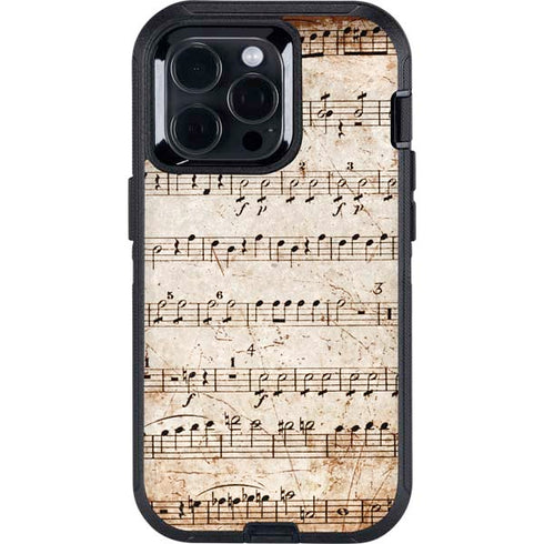 Antique Notes Otterbox Defender iPhone Skin