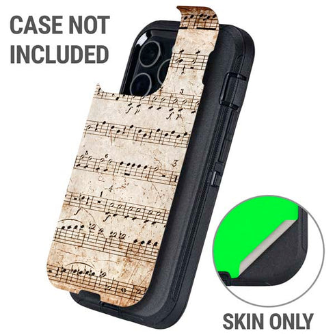 Antique Notes Otterbox Defender iPhone Skin
