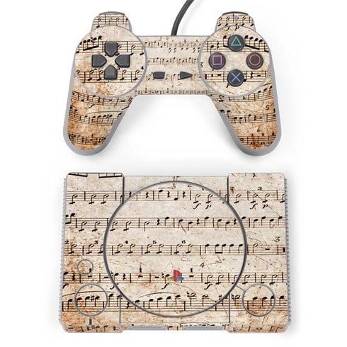 Antique Notes PlayStation Classic Bundle Skin