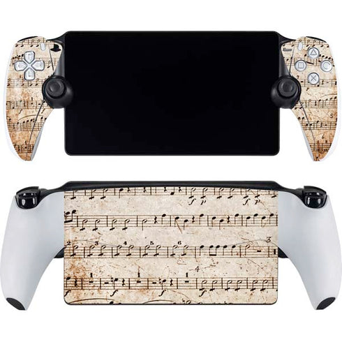 Antique Notes PlayStation Portal Remote Player Skin