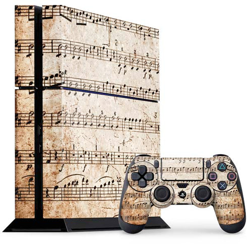 Antique Notes PS4 Console and Controller Bundle Skin