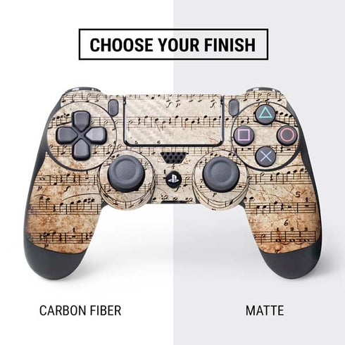 Antique Notes PS4 Controller Skin